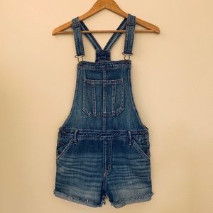 Abercrombie and Fitch short denim overalls
